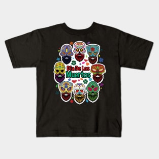 Dia de los Muertos Sugar Skulls Kids T-Shirt